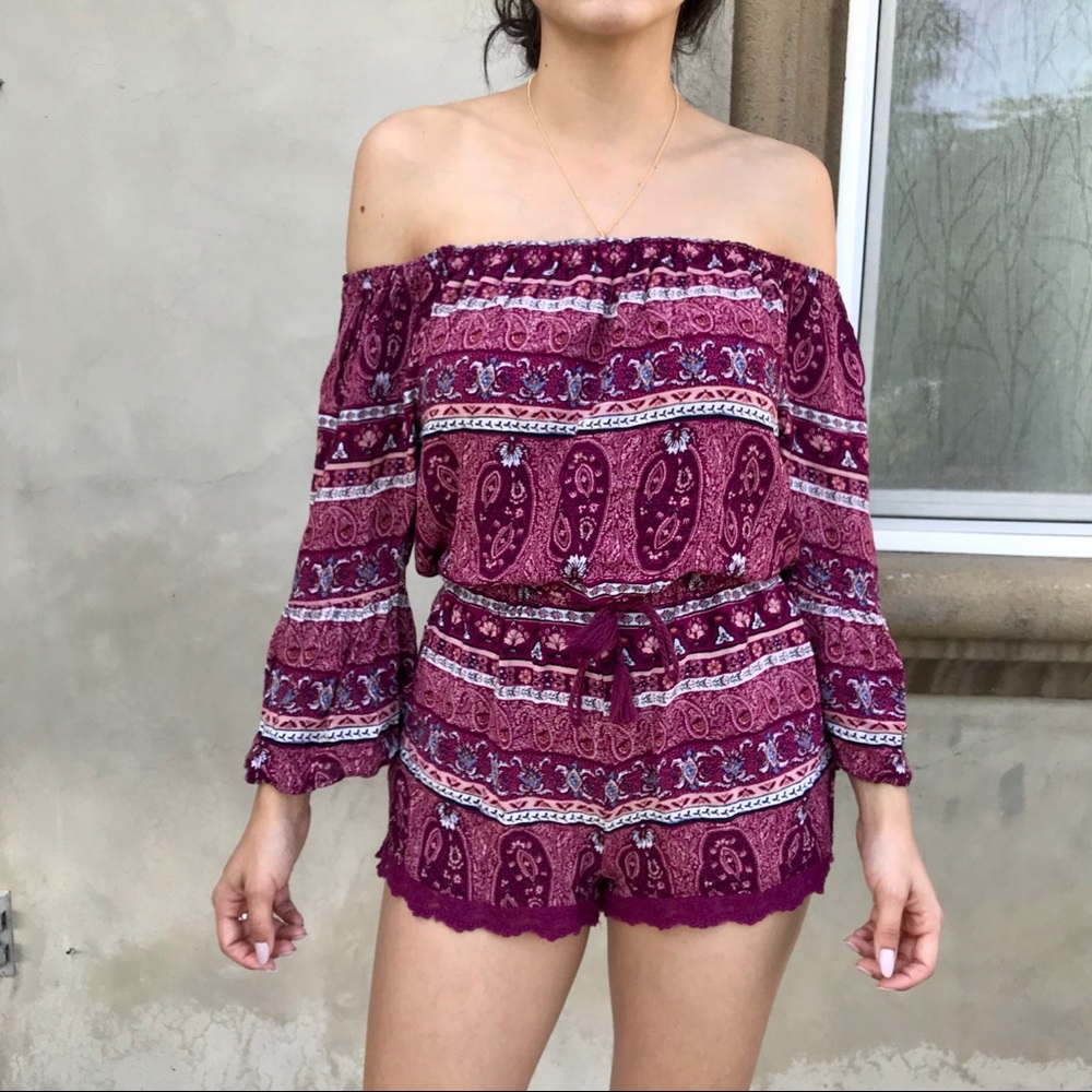 F21 Off-shoulder Romper